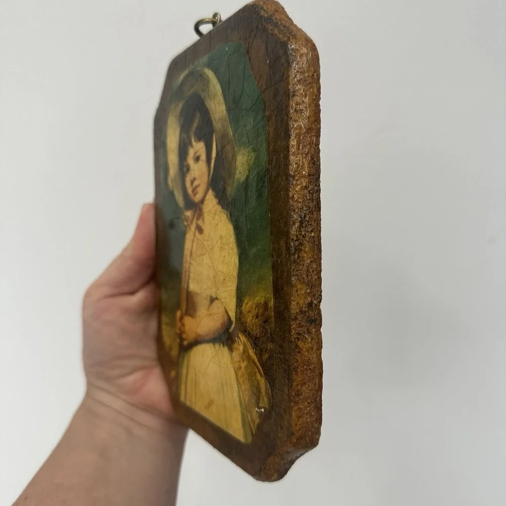 Miss Willoughby George Rommey Wooden Wall Plaque Decoupage Wall Art Hanging 7